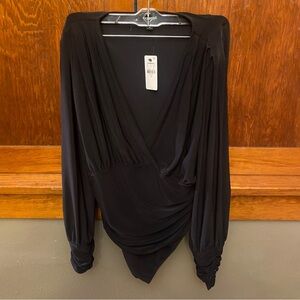 Express Elegant Black Bodysuit
